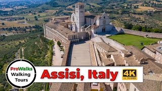 Assisi Italy Walking Tour  4K60fps with Captions [upl. by Yrkcaz]