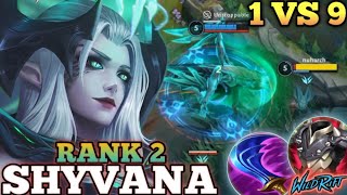 SHYVANA 1 VS 9 CARRY MVP PLAY UNSTOPPABLE META BUILD  TOP 2 GLOBAL SHYVANA BY Low WarkozWILD RIFT [upl. by Ynnoj]