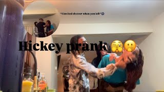 HICKEY PRANK ON MY EX🫣😳 ALMOST WENT LEFT😰‼️ [upl. by Jobye]