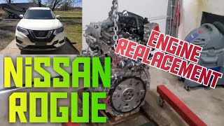 How to replace the engine on a 20172020 Nissan Rogue 25L complete guide [upl. by Bank]