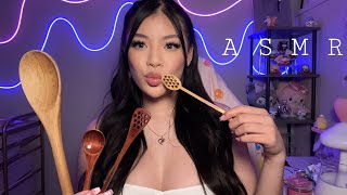 ASMR  Scooping  Eating Your Face With A Wooden Spoon 🥄 mouth sounds amp personal attention [upl. by Faustine683]