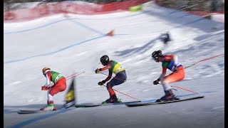 Bericht über die FIS Skicross Weltcup Rennen im Februar 2024 auf der Reiteralm [upl. by Pernell]