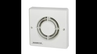 Manrose XF100T 20W Axial Bathroom Fan  Review and Instructions  EPR UK [upl. by Farnsworth]