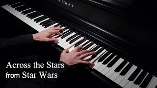 Star Wars  Across the Stars Piano Version [upl. by Ariuqahs]