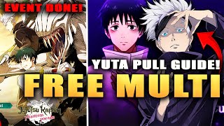 LETS DO FREE MULTI amp JJK O EVENT DONE SHOULD YOU PULL FOR YUTA DUPES OR STOP JJK Phantom Parade [upl. by Bree]