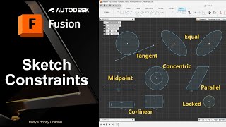 Autodesk Fusion 360 15 Sketch Constraints limit degrees of freedom [upl. by Masera]