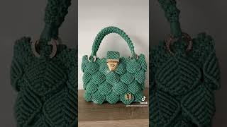 Przepięknaręcznie pleciona w kolorze szałwii ♥️ macramebag macramehandbag handmade fashionstyle [upl. by Durwood]