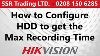 Maximize HDD Recording Space on Hikvision DVR NVR Hard Disk Drive Using Cameras on Motion amp H265 [upl. by Barram634]