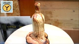 Woodturning A Commissioned Emerging Wine Bottle [upl. by Baalman]