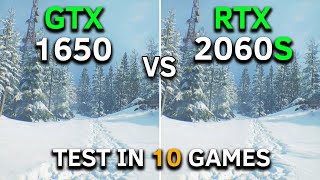 GTX 1650 vs RTX 2060 SUPER  Test In 10 Games at 1080p  How Big is The Difference [upl. by Regdor]