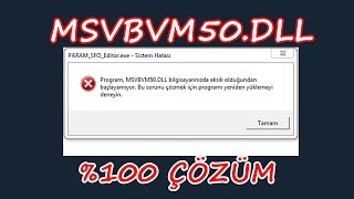 MSVBVM50DLL HATASI \u00100 KESİN ÇÖZÜM [upl. by Ainolopa]