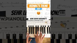 Hedwig‘s Theme easy Piano Tutorial  FREE SHEET MUSIC [upl. by Ahsikam41]