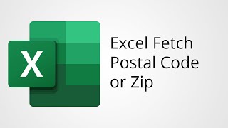 Excel Get Postal Code or Zip Code for Address [upl. by Kier]