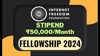 IFF Fellowship 2024  HUGE STIPEND ₹50000Month  Latest Fellowships in INDIA 2024🔥🔥🔥 [upl. by Yzdnil]