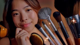 ASMR Brushing You With All of My Brushes ✨ Slow Visual Triggers With amp Without Soft Layered Sounds [upl. by Yliram]