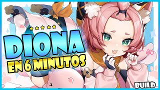 DIONA BUILD GOD EN 6 MINUTOS 😺🥛  Guía build Diona  Genshin Impact [upl. by Feodore512]