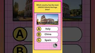 Most UNESCO Sites Which Country Has the Most Challenge  quiz trivia shorts [upl. by Bianca138]