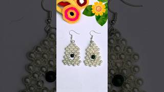 Diy handmade pearl earring shortvideo shortsviral trending jewellery [upl. by Lerat638]