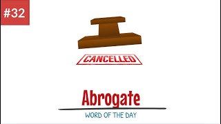 Abrogate Meaning with sentence examples  Daily used English Vocabulary  EngliMation [upl. by Valentia]