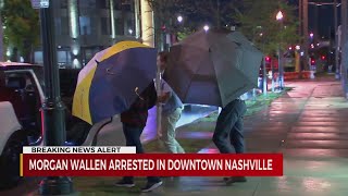 Country music singer Morgan Wallen arrested in downtown Nashville [upl. by Eittod]