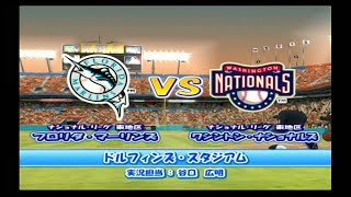 Jikkyou Powerful Major League PS2 Florida Marlins Season Game 143 WSH  FLA [upl. by Lenno]