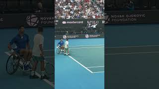 Novak Djokovic Shocks with Wheelchair Tennis Skills at Australian Open shorts [upl. by Sicular]