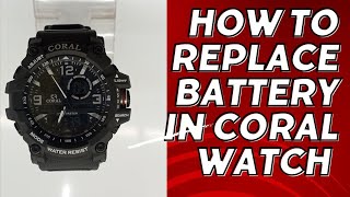 How to replace battery in coral watch [upl. by Orgel]