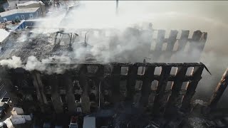 First responders continue to monitor remnants of massive fire in Northeast Philly [upl. by Hannad]