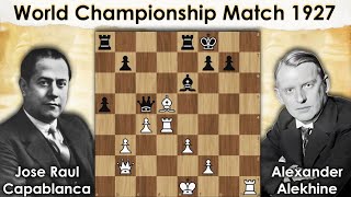 Capablanca vs Alekhine  World Championship Match 1927  Round  7 amp 1 [upl. by Apilef200]