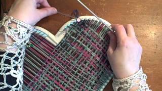 How to weave a heart on the Martha Stewart Loom by Noreen CroneFindlay cavi [upl. by Irving371]