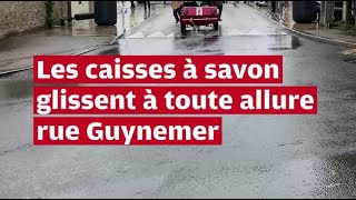 VIDÉO Poitiers  les caisses à savon dévalent la pente rue Guynemer [upl. by Zohara]