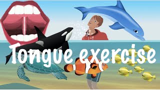 Oral motor exercises for kids for the TONGUE Suck  Click with Dolphin SpeechLanguage Pathology [upl. by Acinorav]