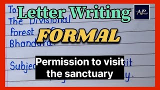 Letter Writing  Formal   Permission letter  English Letter writing [upl. by Eardnaed]