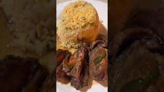 Brown Stew Chicken with coconut season Rice Jamaican style shorts jamaicanfood cooking [upl. by Ohara]