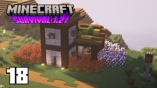 Chatka skończona  Minecraft 121 Survival w pojedynkę  18 [upl. by Leimaj]