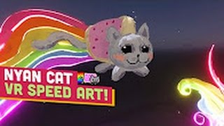 iHasCupquake NYAN CAT 3D SPEED ART  Art of Gaming VR [upl. by Queston]