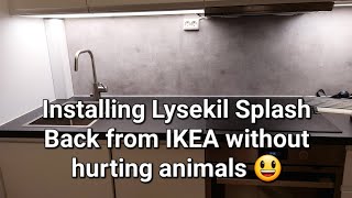 Installing IKEA Lysekil Kitchen Back Board as a Vegan 🌱 [upl. by Eirod]