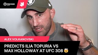 Alex Volkanovski PREDICTS ILIA TOPURIA VS MAX HOLLOWAY AT UFC 308 UFC MMA [upl. by Holman]