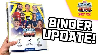 NEARLY COMPLETE  Topps MATCH ATTAX 202122  BINDER UPDATE [upl. by Alyahs513]