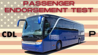 CDL PASSENGER ENDORSEMENT SAMPLE TEST 1 [upl. by Einiar]