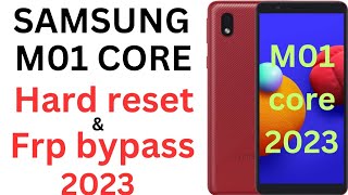 Samsung m01 Core frp bypass  Samsung m01 Core hard reset kaise kare 2023 [upl. by Blanc526]