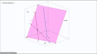 Paralelismo entre recta y plano Sistema Diédrico [upl. by Ppik]