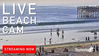 Live Surf Cam Pacific Beach Pier California [upl. by Ahsinel]