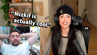 Mizkif reacts to Valkyrae without RFLCT jokes [upl. by Ihc831]