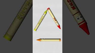 Learn Triangle  Crayons Teach Shapes for Kids [upl. by Gwenn]