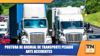 Postura de gremial de transporte pesado ante accidentes [upl. by Imoyaba]