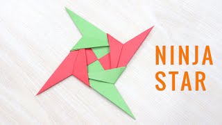 How to Make a Paper Ninja Star  Origami Ninja Star Easy [upl. by Elleral328]