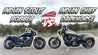 Indian Scout Bobber vs The Chief Darkhorse Which one should you buy [upl. by Charbonneau]