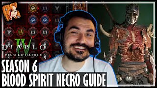 KRIPP’S BLOOD SPIRIT NECRO Season 6  Diablo 4  Vessel of Hatred [upl. by Imhskal452]