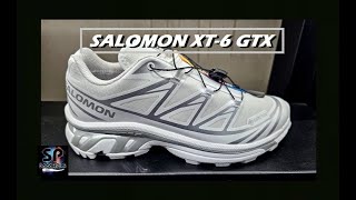 SALOMON XT6 GTX WhiteWhiteFtw Silver [upl. by Carley142]